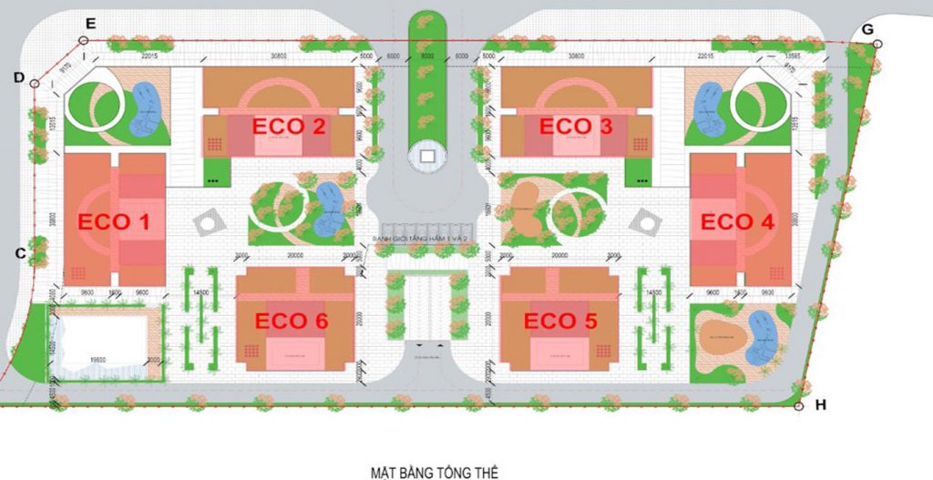 Mặt bằng dự án Eco Smart City