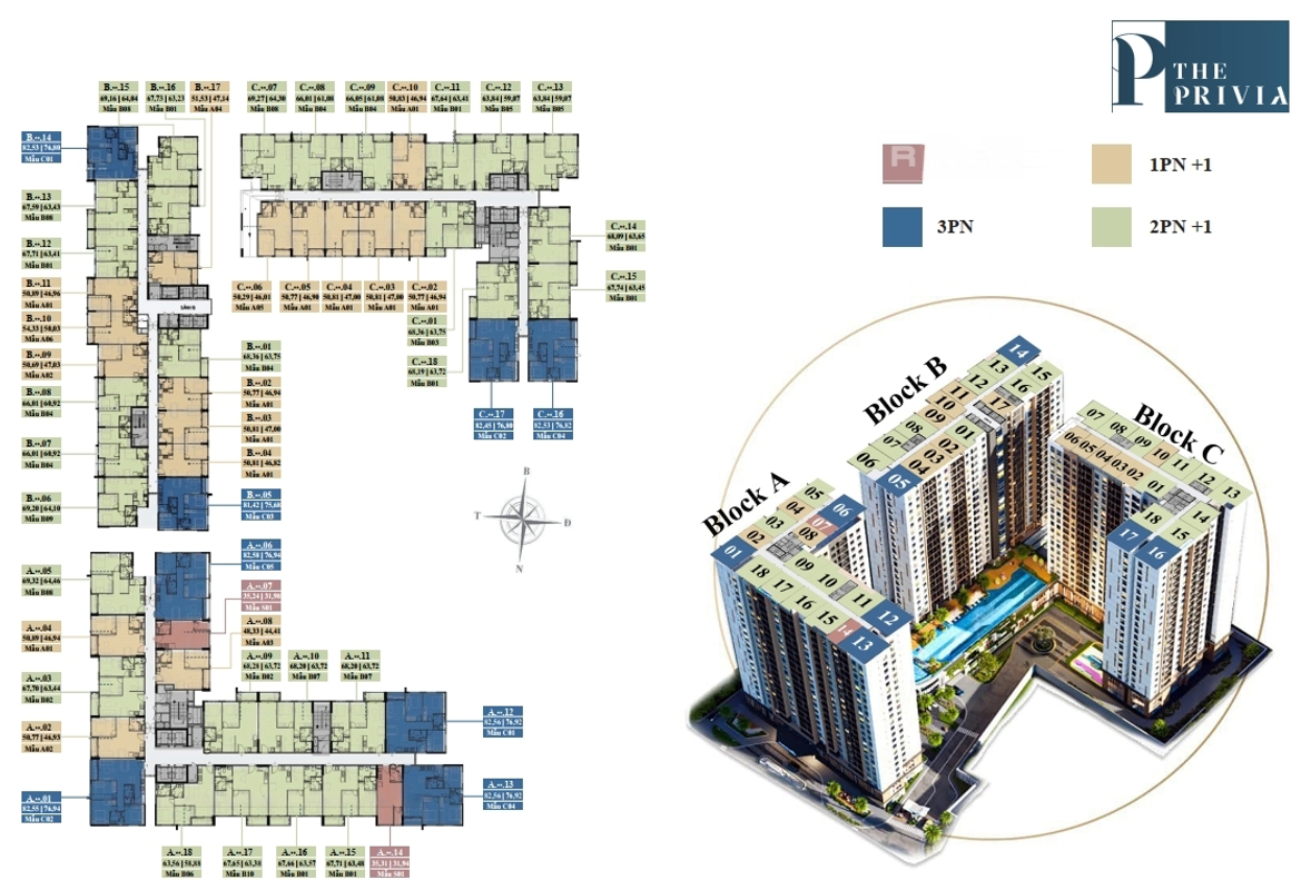 Mặt bằng The Privia